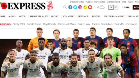 Jugadores del Real Madrid y del Barcelona