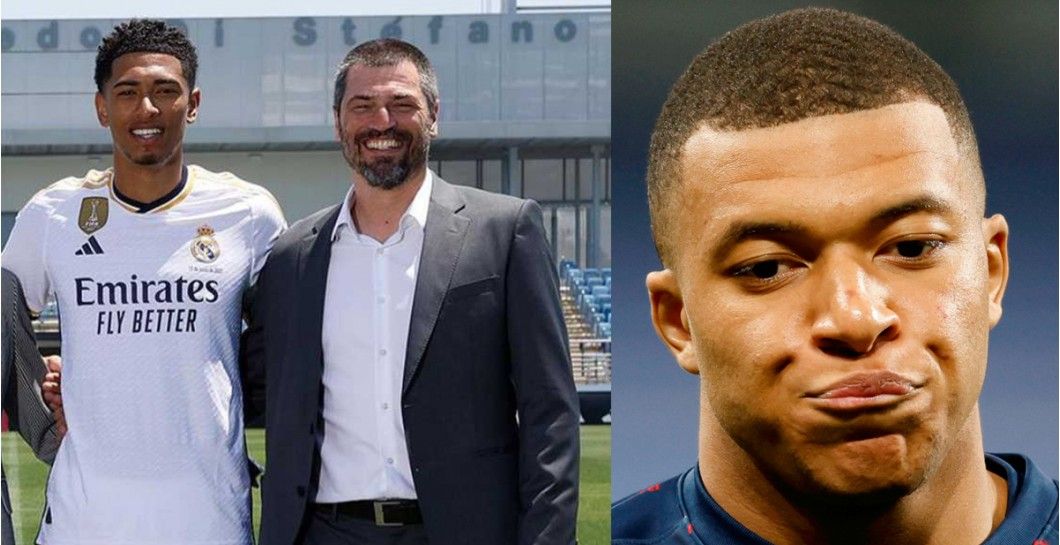 Mark Bellingham, Jude Bellingham y Kylian Mbappé Mark Bellingham, Jude Bellingham y Kylian Mbappé