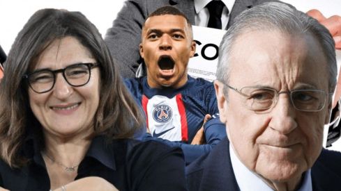 Fayza Lamari, Florentino Pérez y Kylian Mbappé
