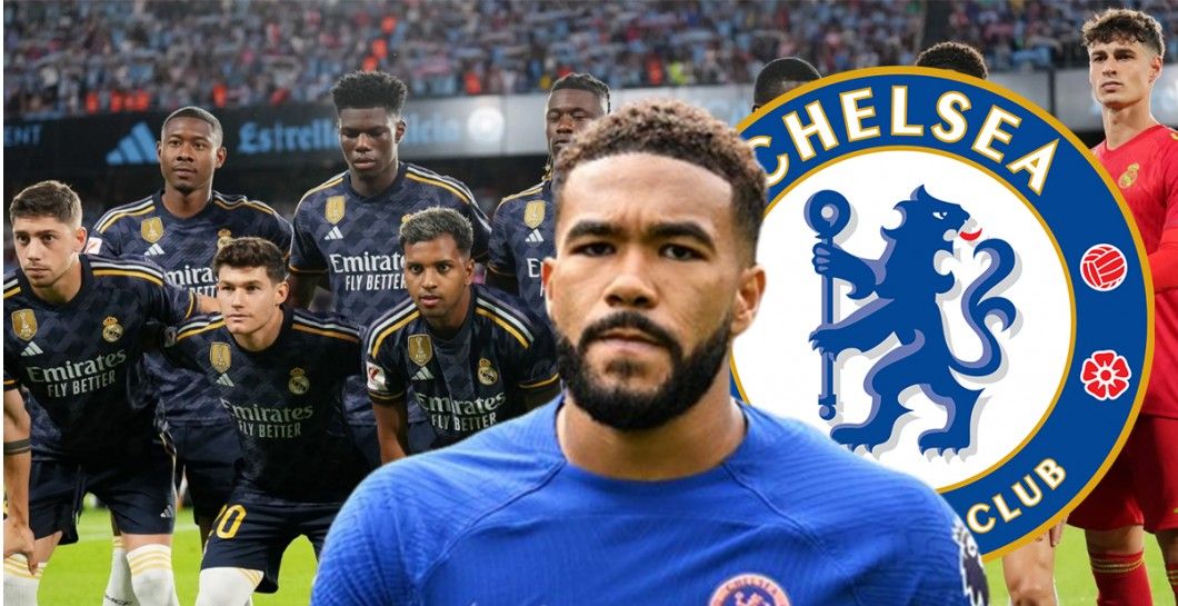 Reece James y un once del Real Madrid