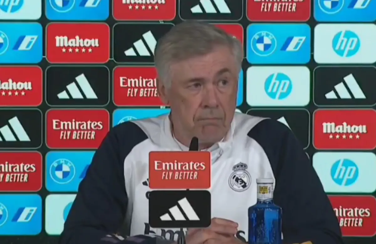 Carlo Ancelotti en la rueda de prensa previa al partido contra el Granada