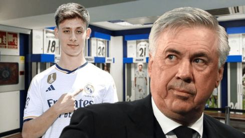 Arda Guler y Carlo Ancelotti