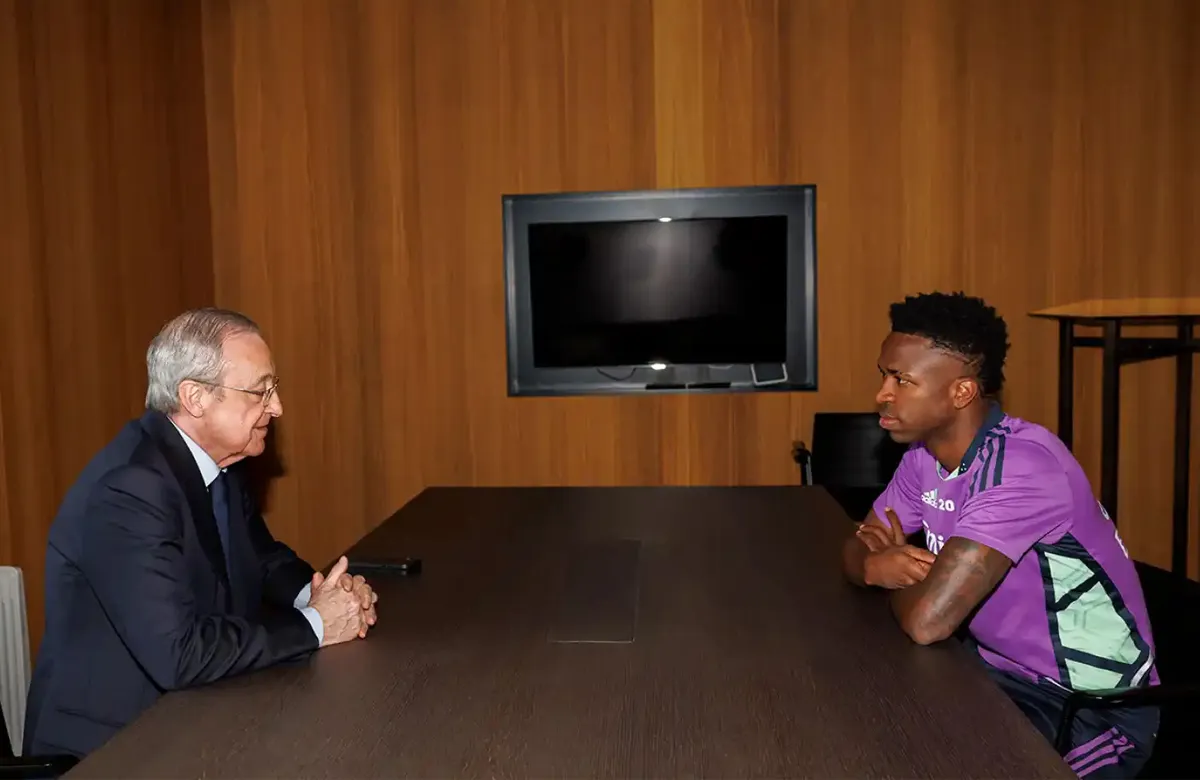 Florentino Pérez y Vinícius Júnior