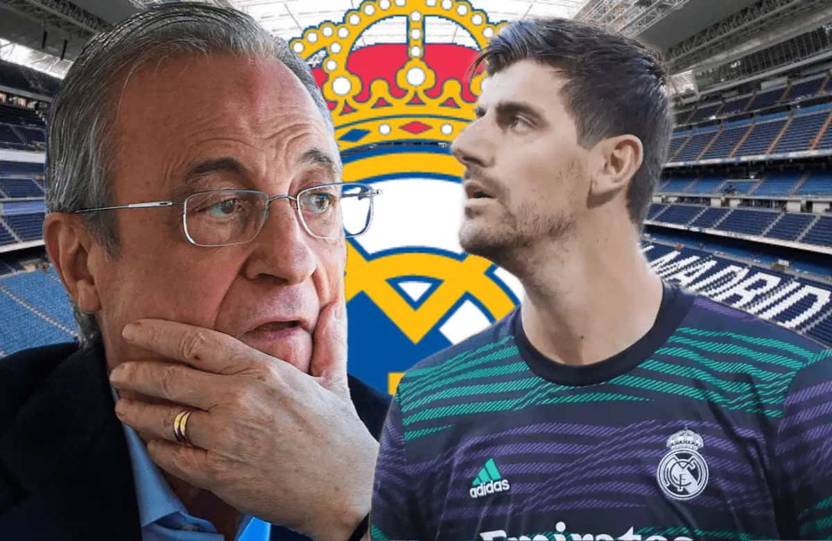 Thibaut Courtois y Florentino Pérez