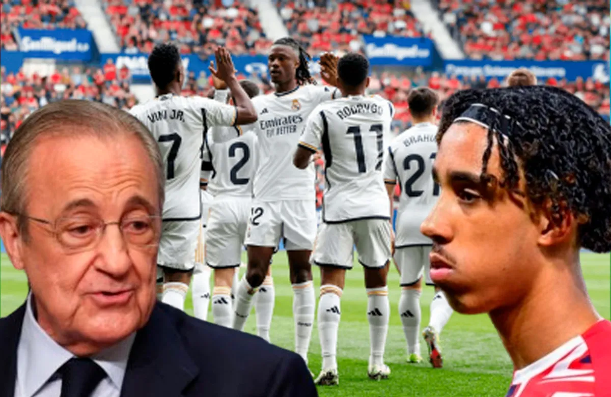 Leny Yoro, Florentino Pérez y once del Madrid
