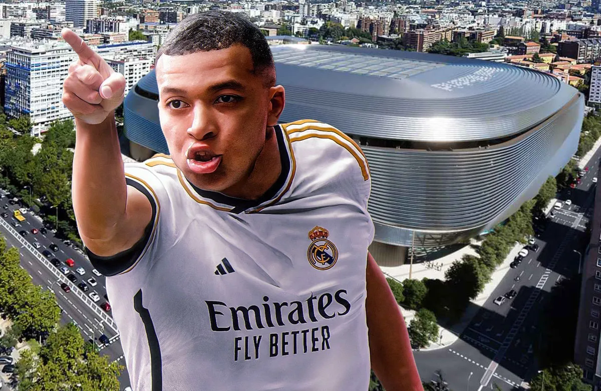 Mbappé con el Bernabéu Mbappé con el Bernabéu