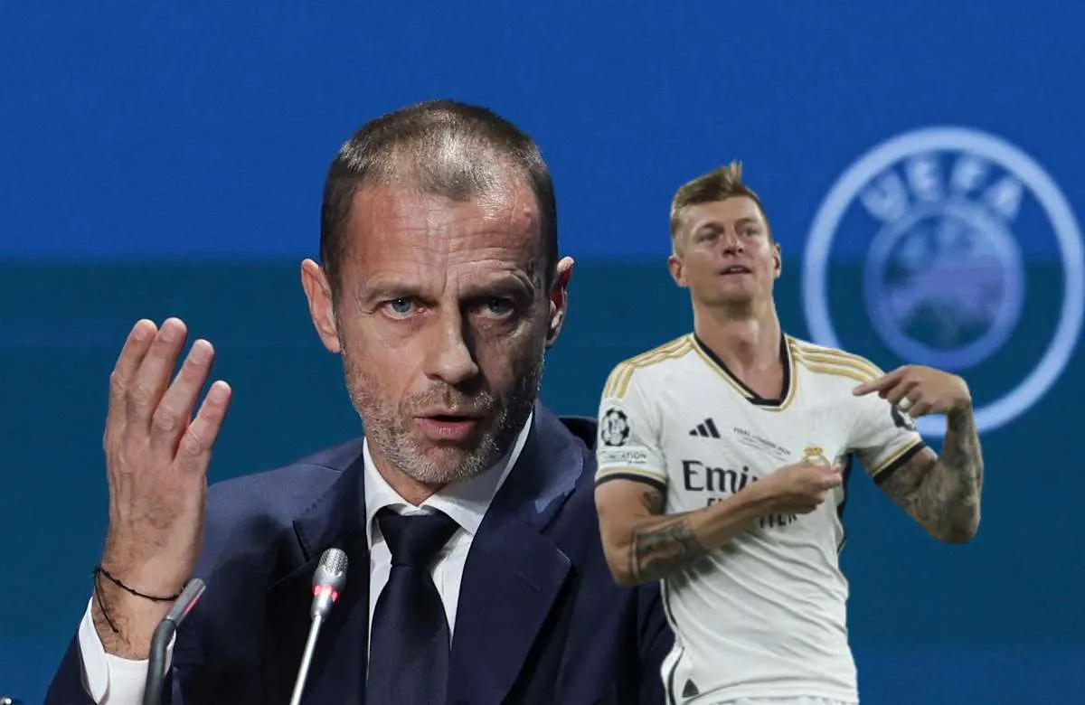 Toni Kroos y Aleksander Ceferin.