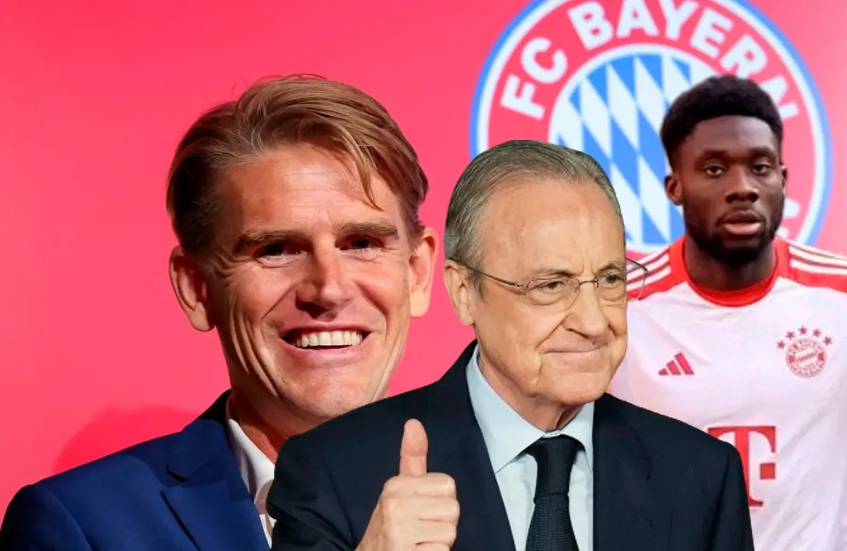 Director deportivo del Bayern, Davies, Florentino y escudo Director deportivo del Bayern, Davies, Florentino y escudo