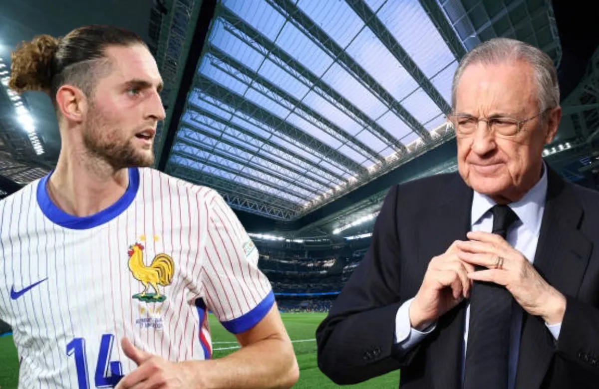 Adrien Rabiot y Florentino Pérez.