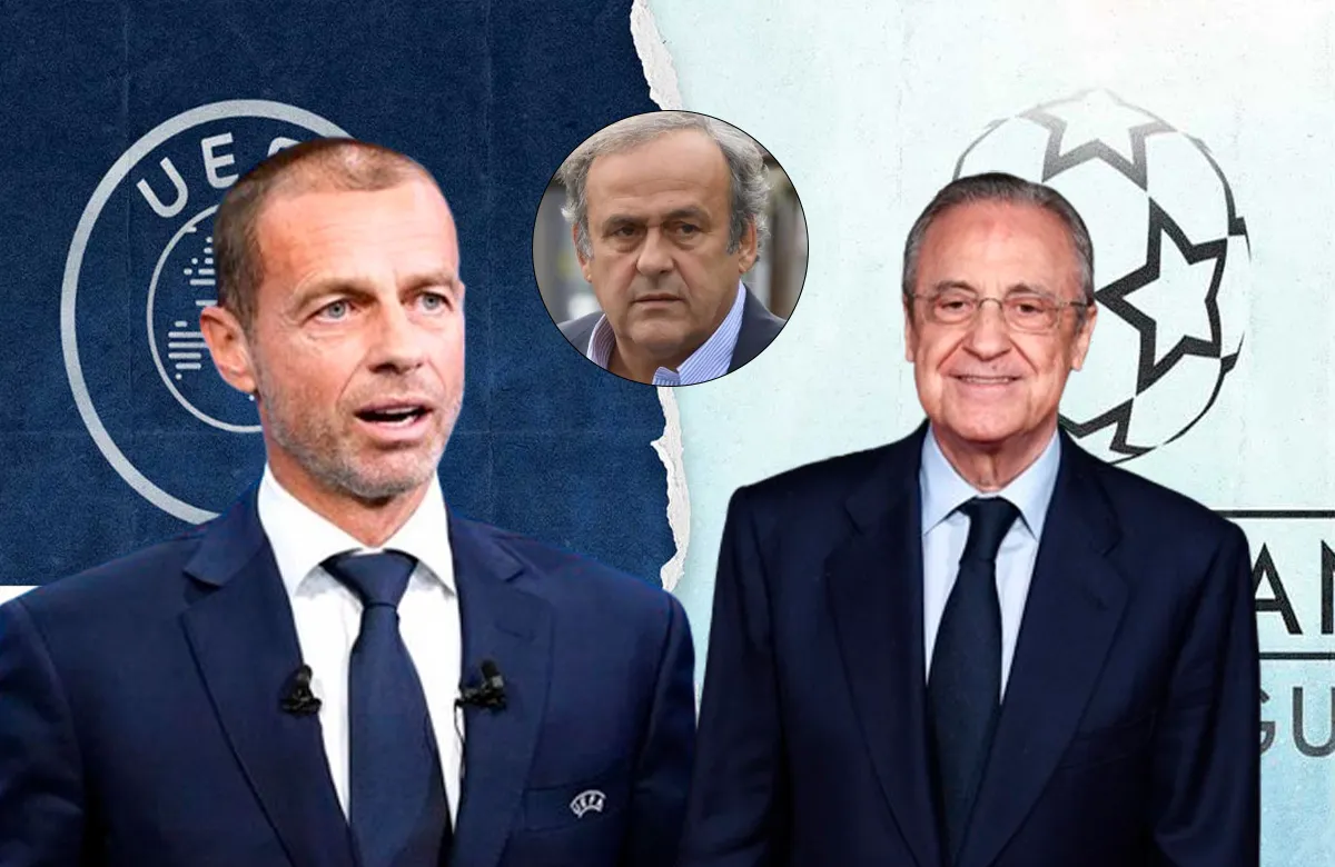 Platini, Ceferin y Florentino