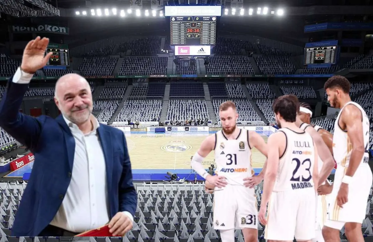 Laso y jugadores del Madrid