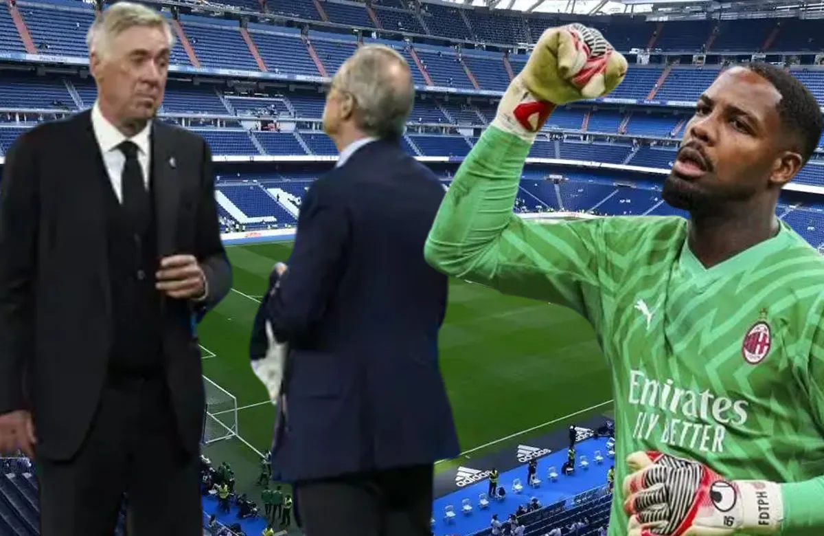 Ancelotti, Florentino y Maignan