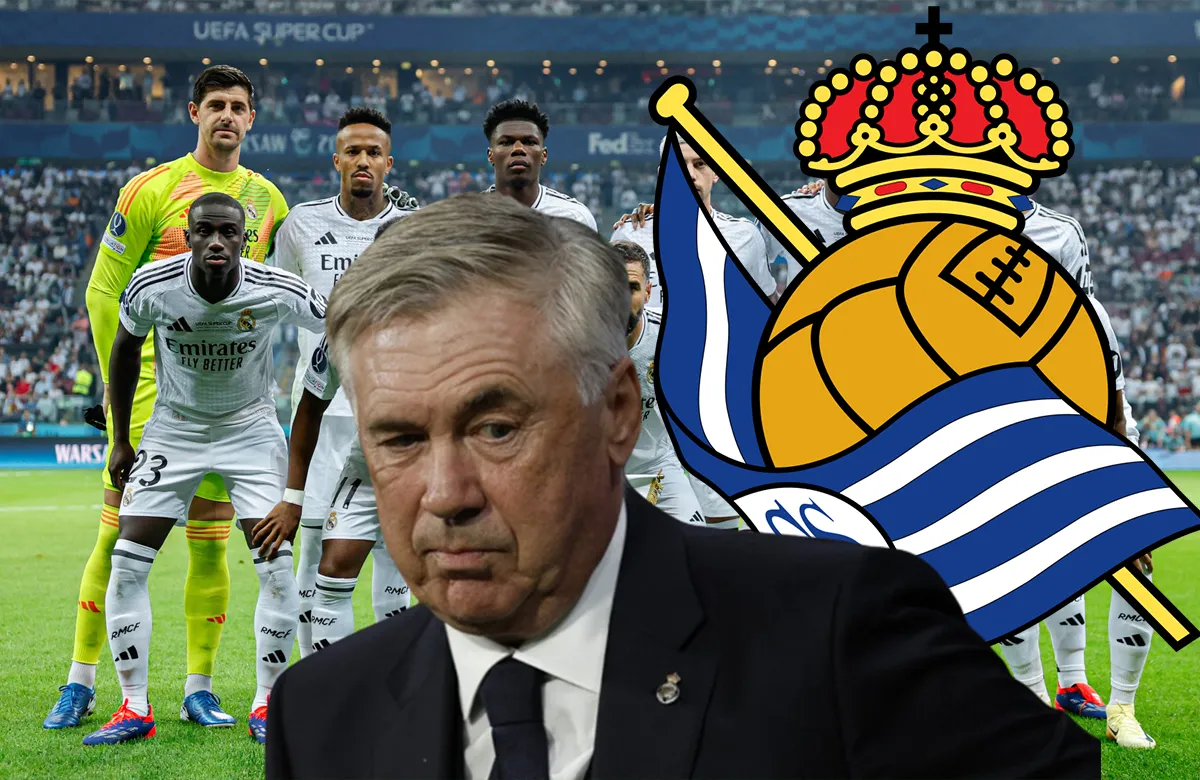 Once del Real Madrid contra la Real Sociedad.