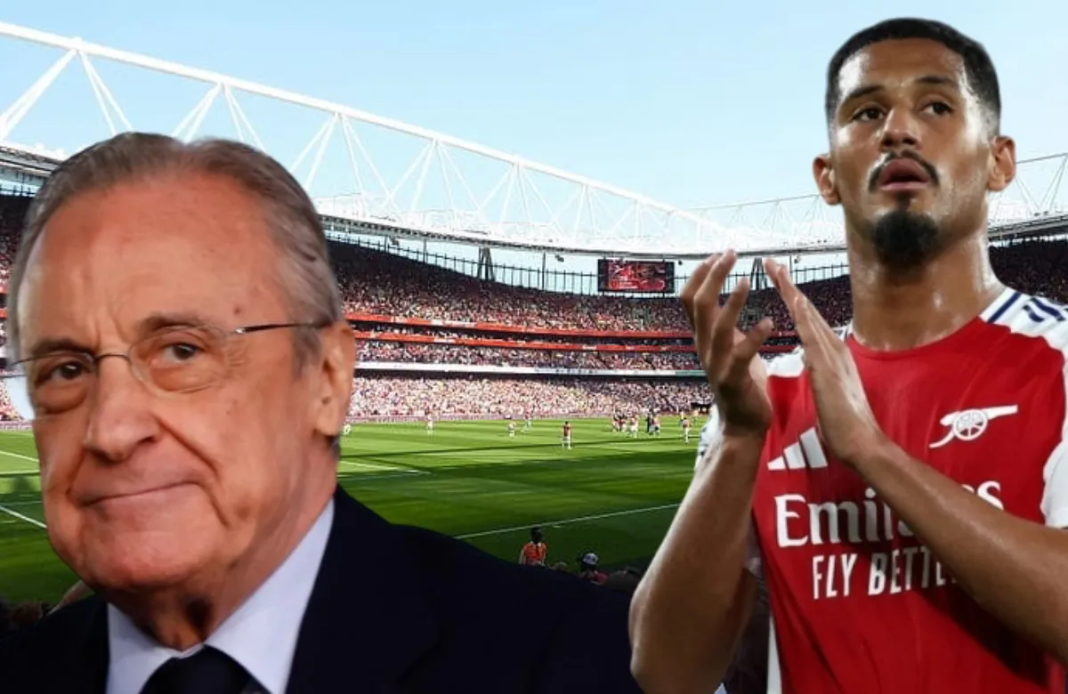 Florentino Pérez y William Saliba.