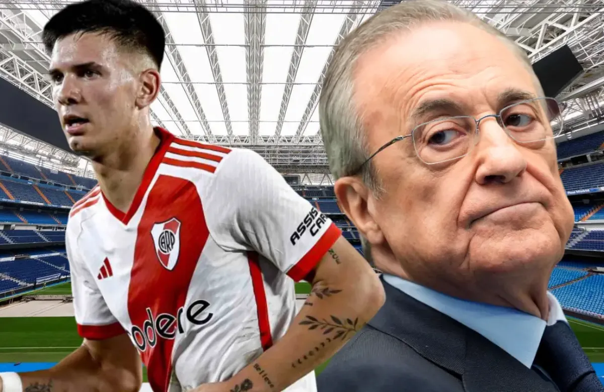 Franco Mastantuono y Florentino Pérez.