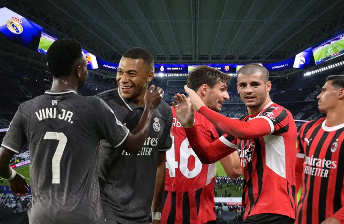 Jugadores del Real Madrid y Milan