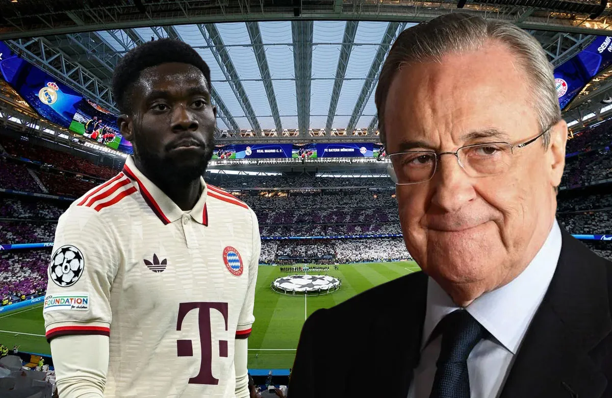 Alphonso Davies y Florentino Pérez