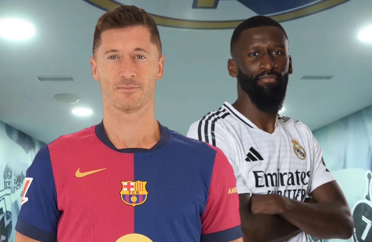 Robert Lewandowski y Antonio Rüdiger.