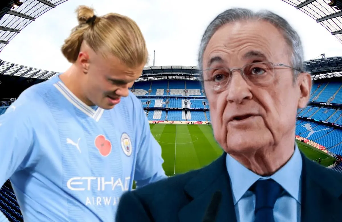 Florentino Pérez y Erling Haaland