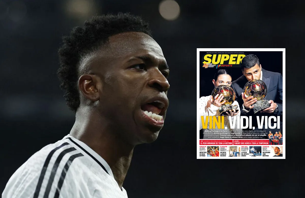 Vinicius y portada de 'Superdeporte'