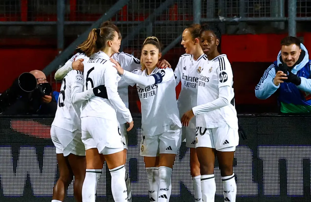 Varias jugadores, celebrando un gol ante el Twente. Varias jugadores, celebrando un gol ante el Twente.