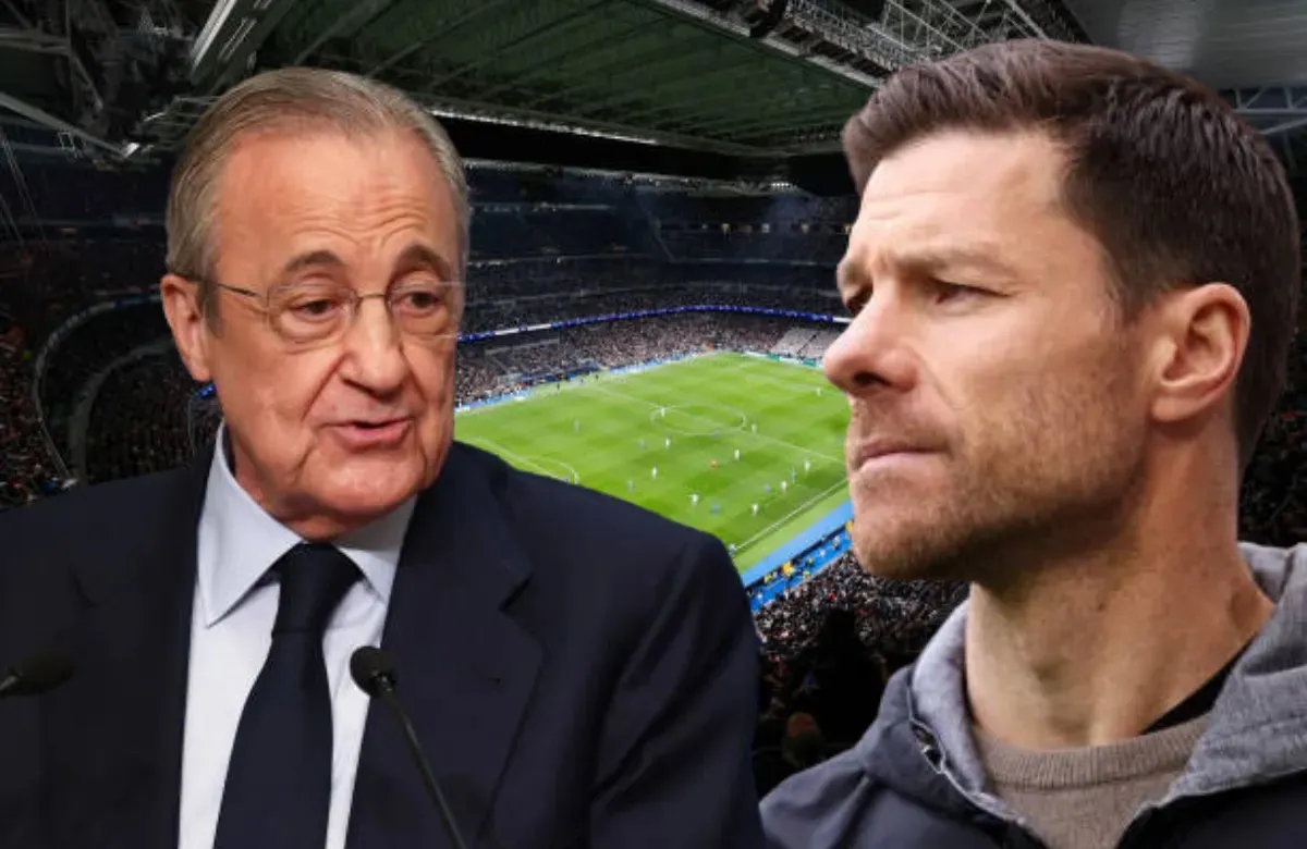 Xabi Alonso y Florentino Pérez.