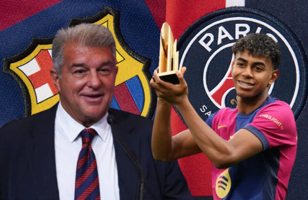 Joan Laporta y Lamine Yamal.