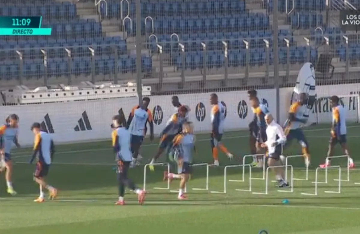 Entrenamiento del Real Madrid en Valdebebas.