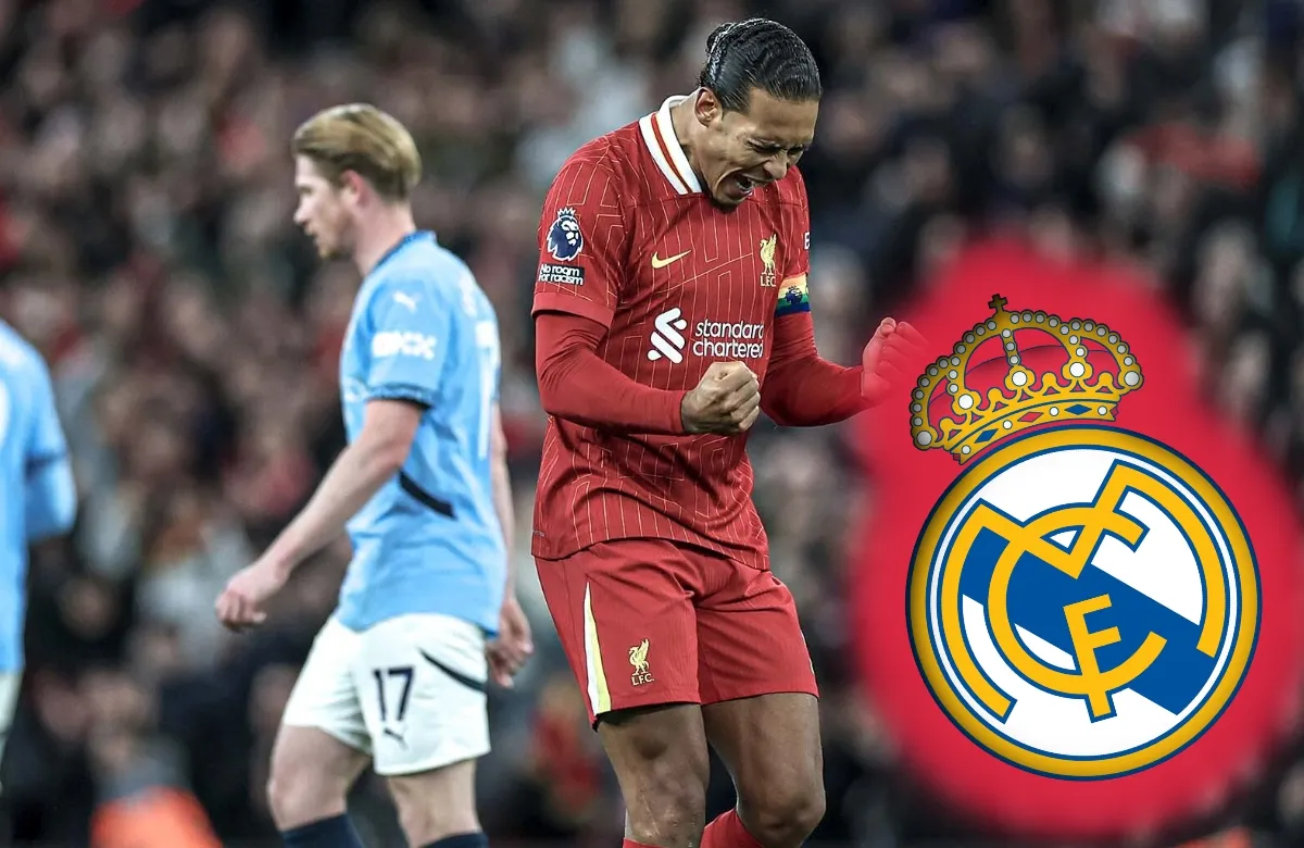 Virgil van Dijk, celebrando una victoria reciente del Liverpool sobre el Manchester City en la Premier League.