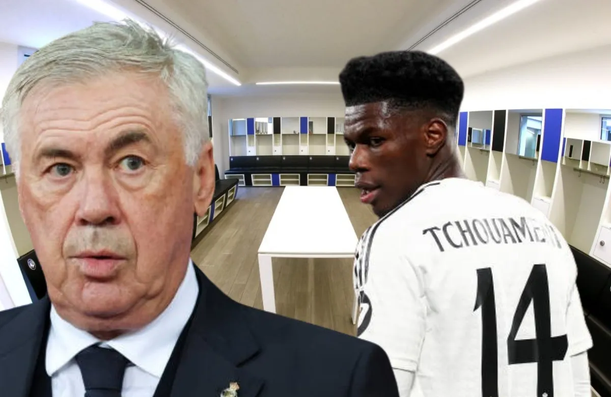 Aurélien Tchouaméni y Ancelotti.