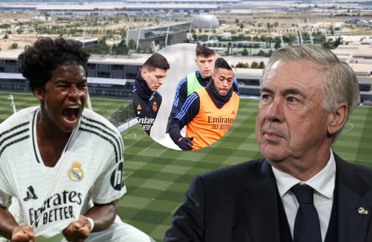 Endrick, Mariano, Jovic y Ancelotti.