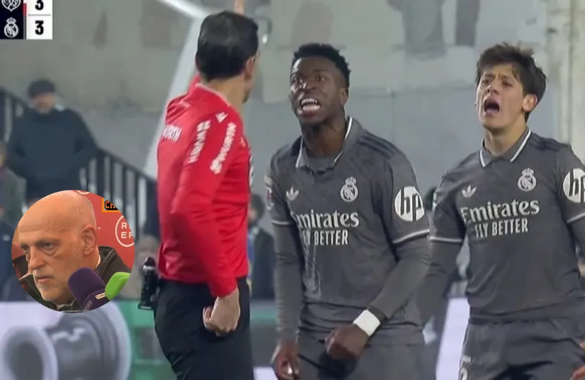 Vinicius, Martínez Munuera y Tebas.