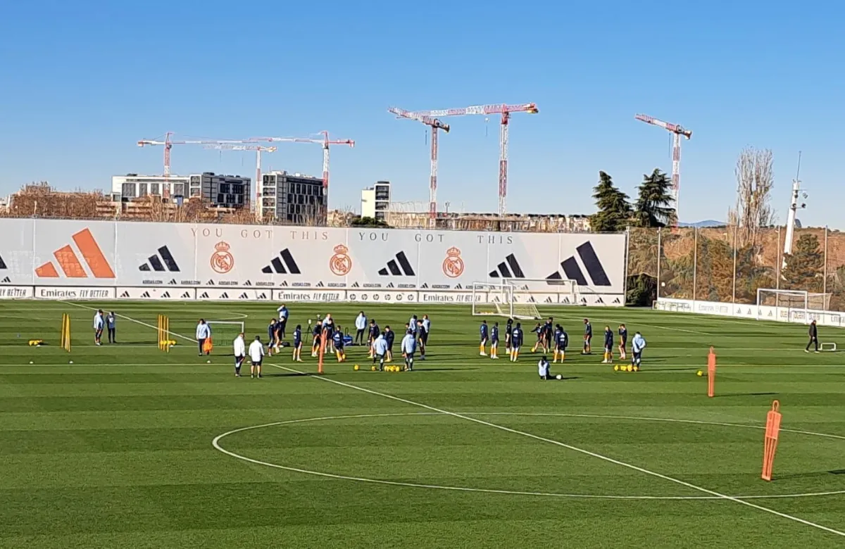 Entrenamiento del Real Madrid previo al partido frente al Sevilla FC