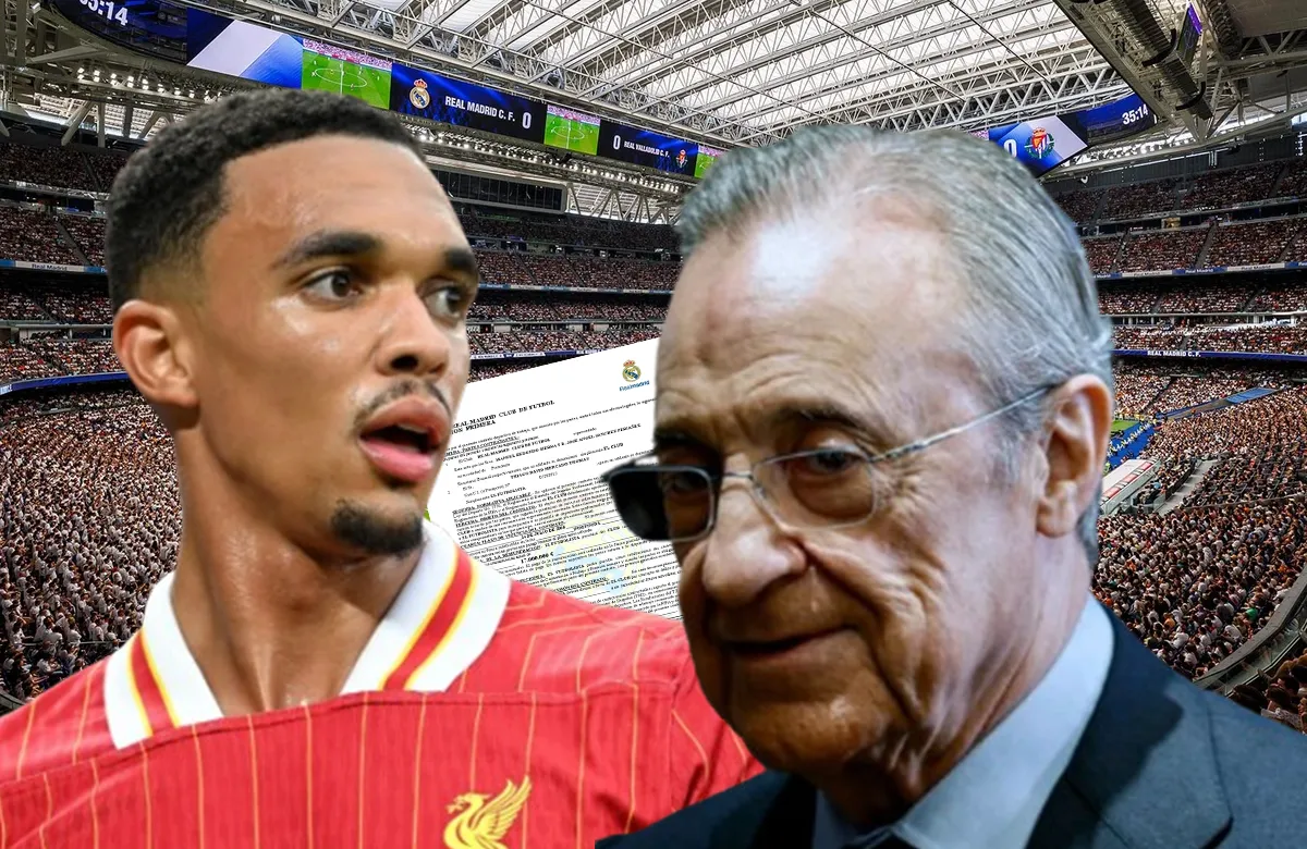 Alexander-Arnold y Florentino Pérez.