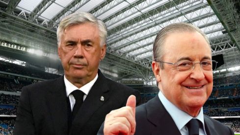 Carlo Ancelotti y Florentino Pérez
