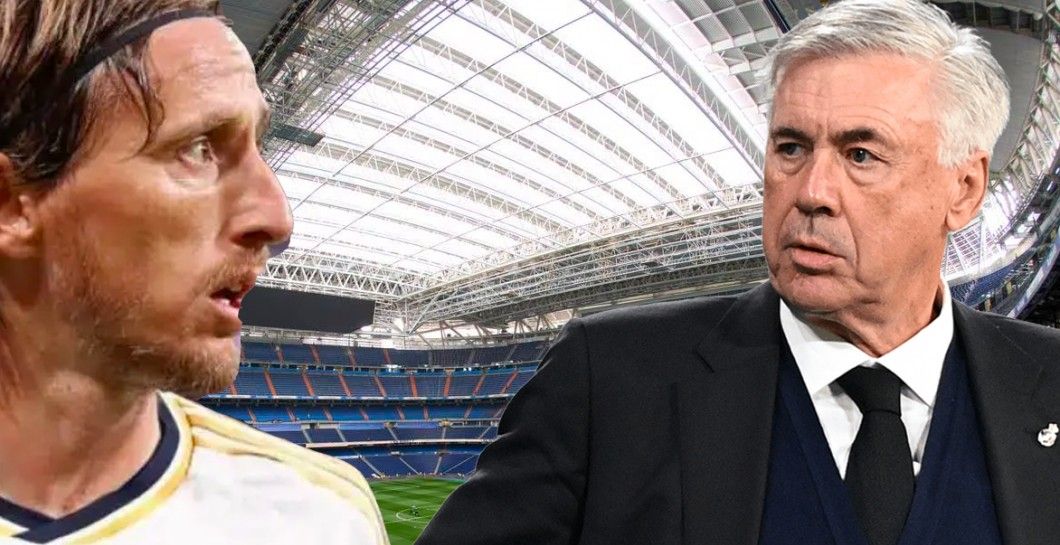 Luka Modric y Carlo Ancelotti