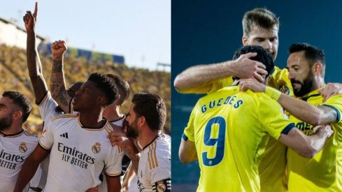 Jugadores del Real Madrid y Villarreal