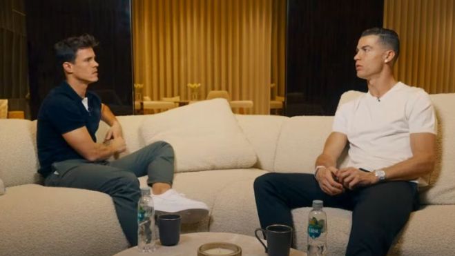 Edu Aguirre y Cristiano Ronaldo.