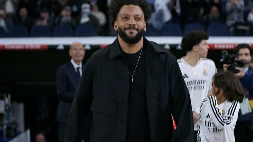 Marcelo Vieira en su homenaje en el Santiago Bernabéu. Marcelo Vieira en su homenaje en el Santiago Bernabéu.