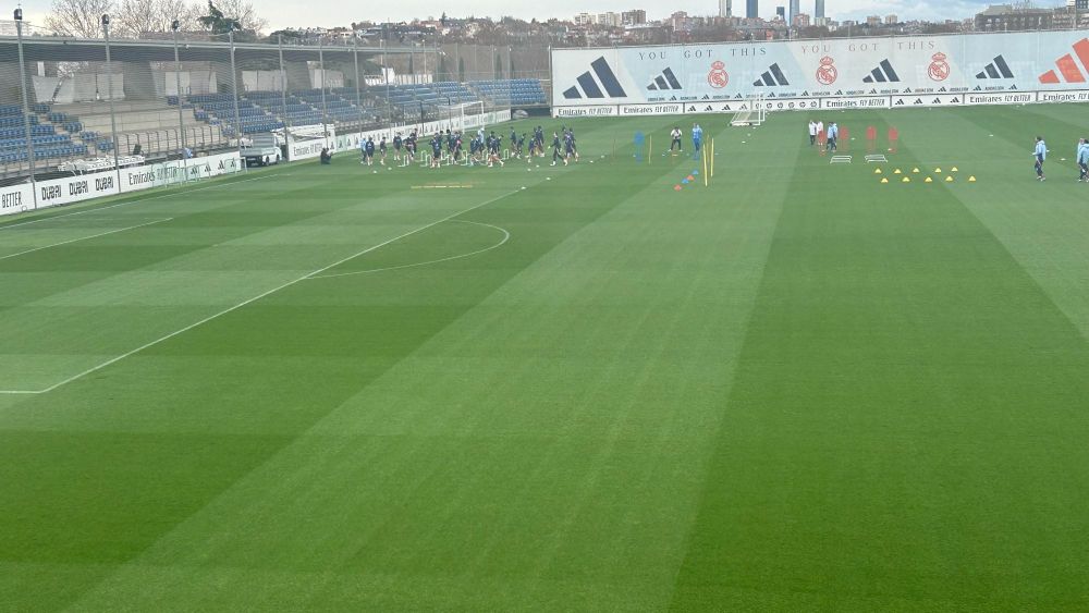 Entrenamiento del Real Madrid previo al partido frente a la Real Sociedad