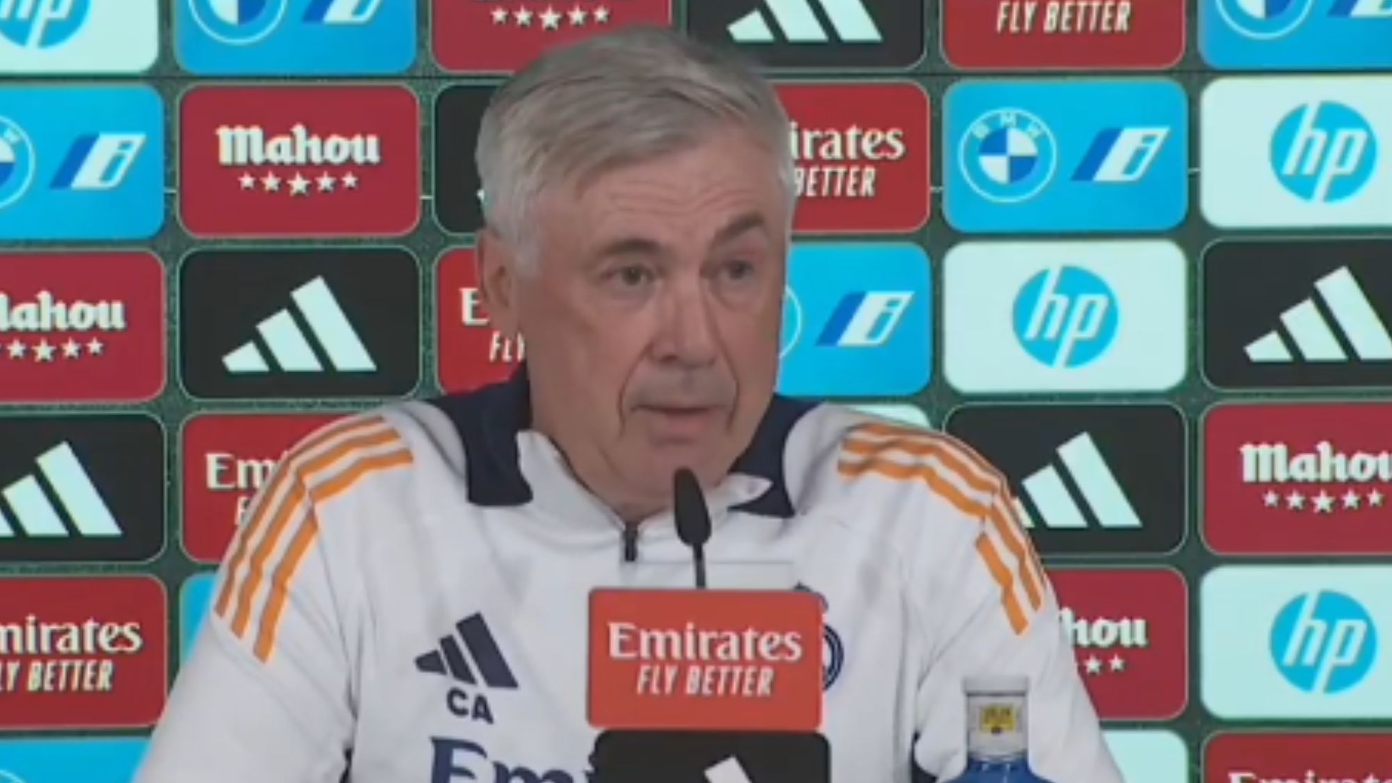 Ancelotti carga contra Tebas por sus declaraciones y desvela si Mbappé jugará en el Reale Arena