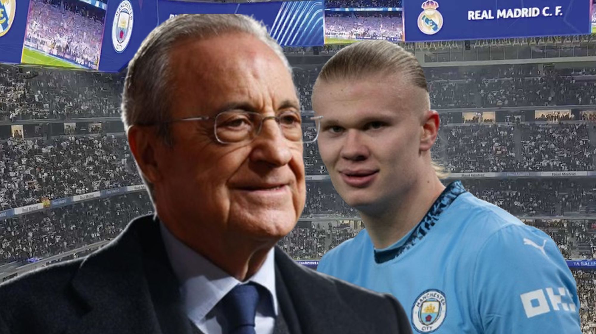 Erling Haaland, Florentino Pérez y el Santiago Bernabéu.