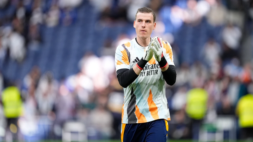 Andriy Lunin durante un partido con el Real Madrid. Andriy Lunin durante un partido con el Real Madrid.