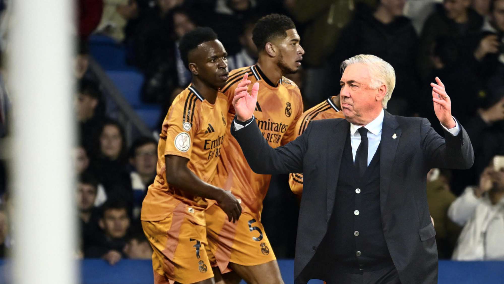 Vinicius, Bellingham y Ancelotti