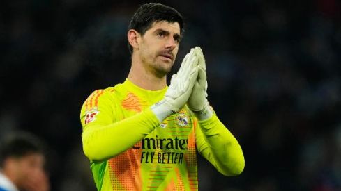 Thibaut Courtois durante un partido con el Real Madrid. Thibaut Courtois durante un partido con el Real Madrid.