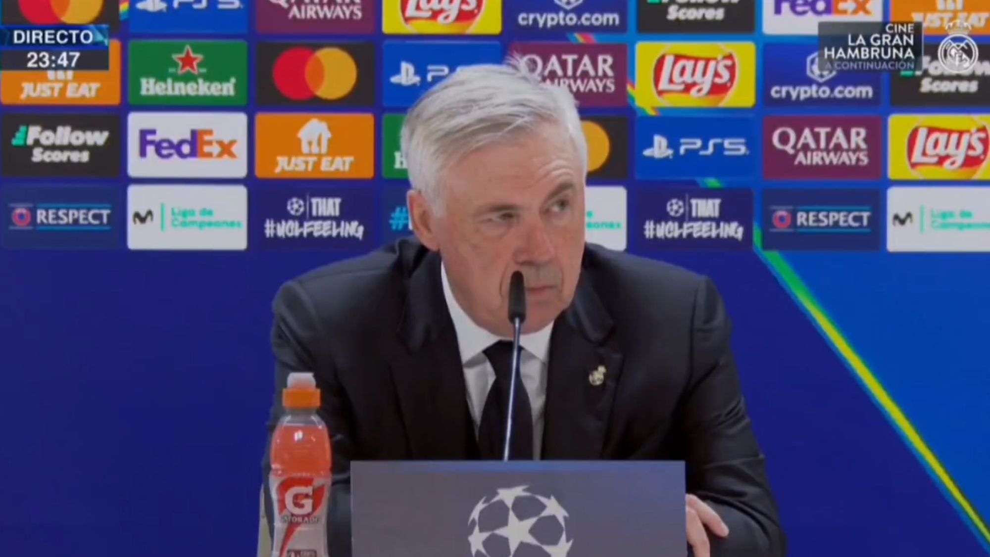 Ancelotti ha señalado a un jugador tras el derbi Ancelotti ha señalado a un jugador tras el derbi