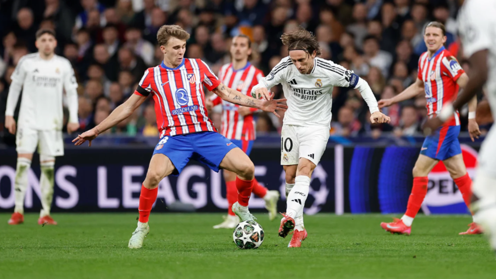Luka Modric durante el Real Madrid-Atlético de Madrid Luka Modric durante el Real Madrid-Atlético de Madrid
