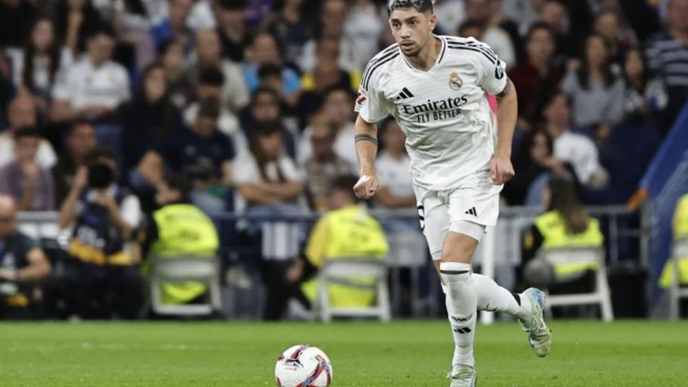 Fede Valverde durante un partido con el Real Madrid. 