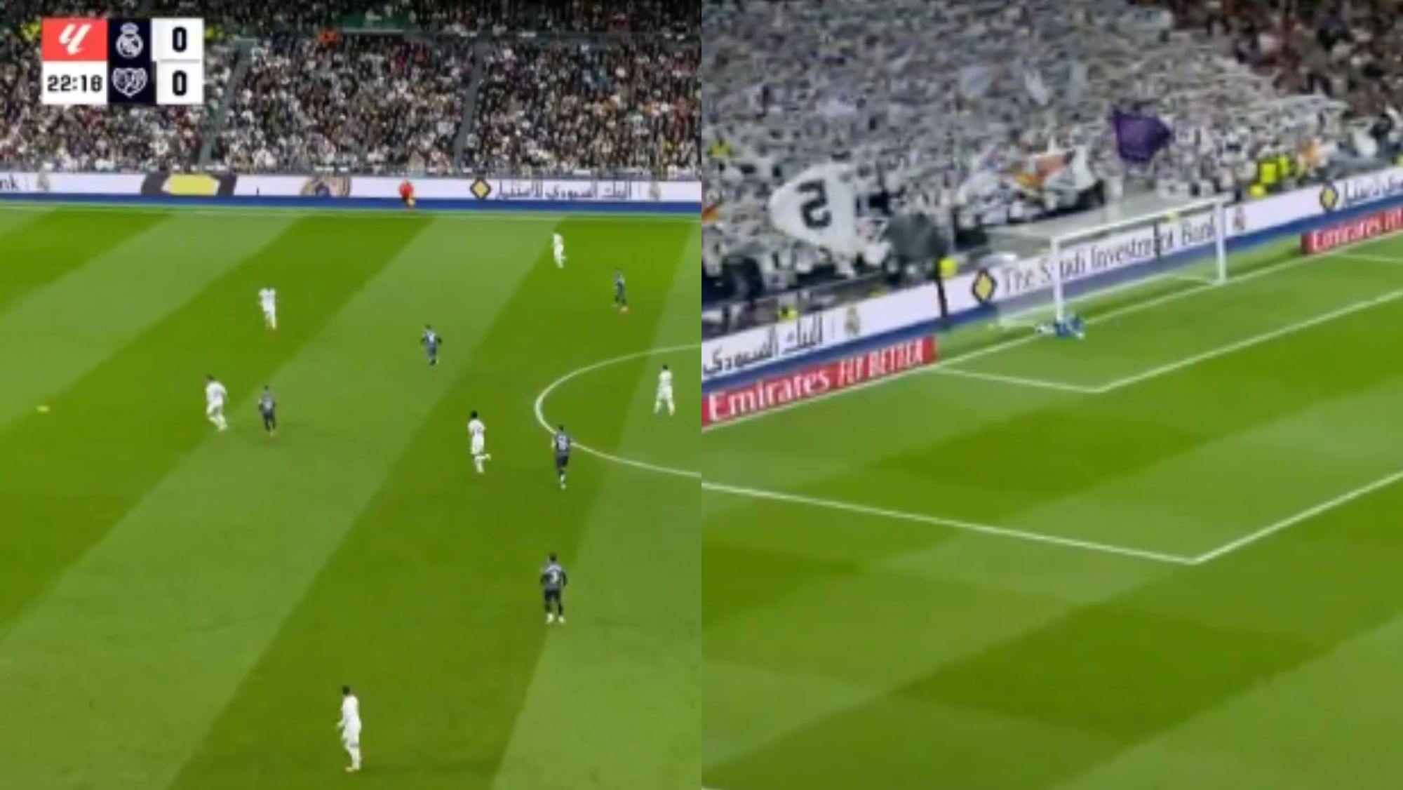 Asencio metió el susto en el cuerpo al Bernabéu con un pase a Lunin defectuoso