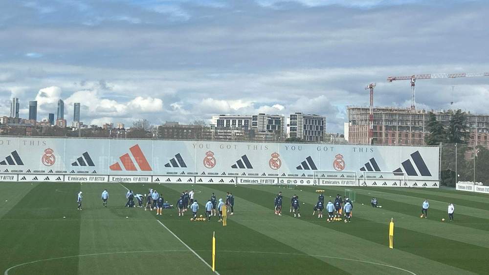 Entrenamiento del Real Madrid previo al partido frente al Villarreal